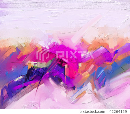 Abstract colorful oil painting on canvas texture Abstract colorful oil painting on canvas texture 42264139