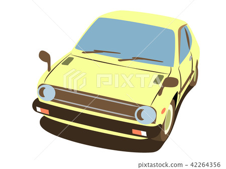 國內復古緊湊車黃色車圖 42264356