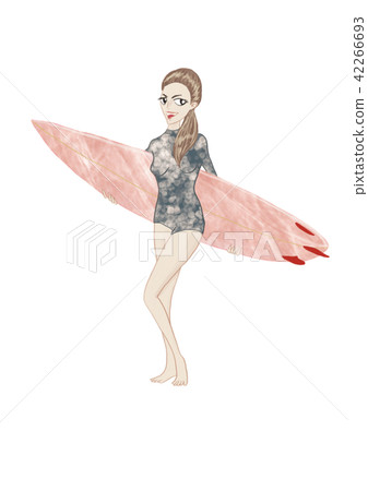 Surfer girl short board 42266693