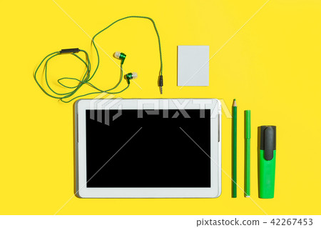 set of office accessories and gadgets set of office accessories and gadgets 42267453