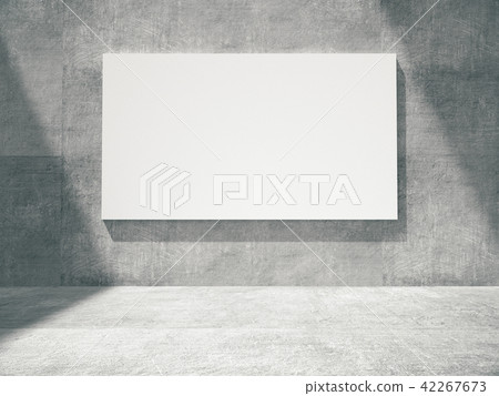 empty concrete room with empty frame. empty concrete room with empty frame. 42267673