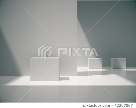 Pedestal for display ,White room and lateral light Pedestal for display ,White room and lateral light 42267807