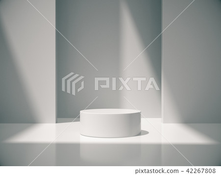 Pedestal for display ,White room and lateral light 42267808