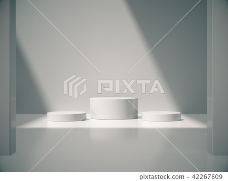 Pedestal for display ,White room and lateral light Pedestal for display ,White room and lateral light 42267809