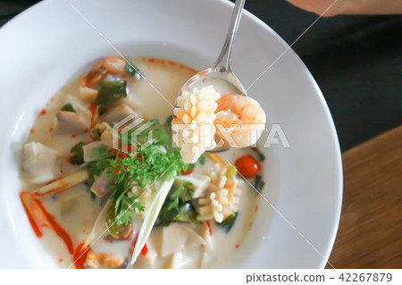 seafood soup or thai soup or spicy soup seafood soup or thai soup or spicy soup 42267879