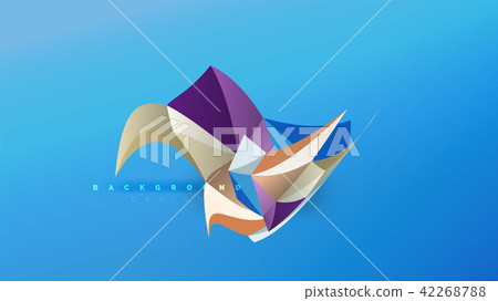 Abstract background - geometric origami style shape composition, triangular low poly design concept 42268788