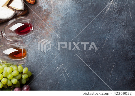 Wine, grape and cheese Wine, grape and cheese 42269032