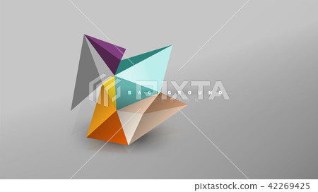 Abstract background - geometric origami style shape composition, triangular low poly design concept 42269425