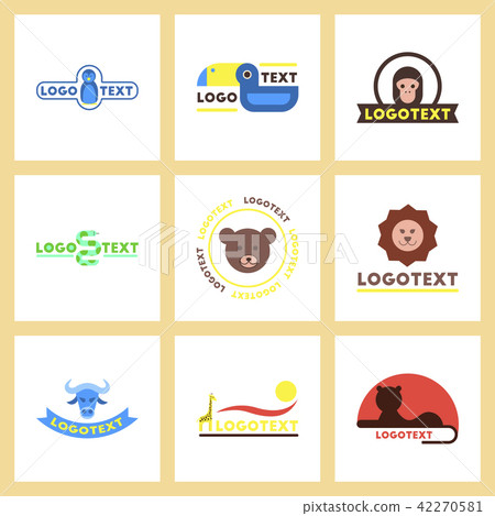 nature logo bear lion giraffe penguin snake monkey nature logo bear lion giraffe penguin snake monkey 42270581