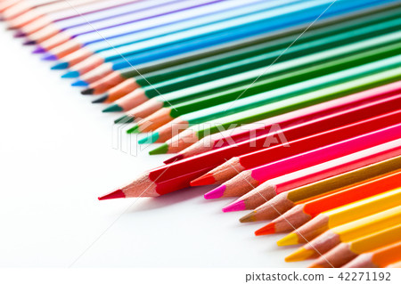 leader concept with one pencil standing out of crowd of other pe leader concept with one pencil standing out of crowd of other pe 42271192