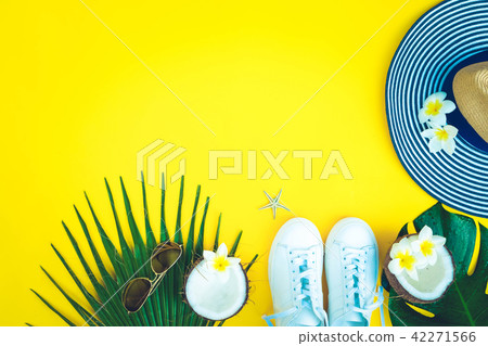 Summer flat lay scenery 42271566