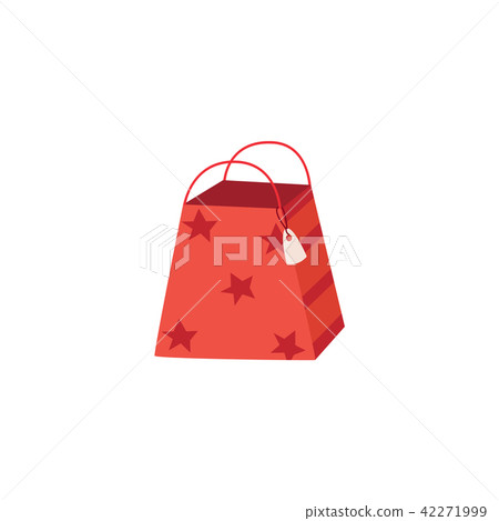 Vector flat present paper bag, shopping bag 42271999