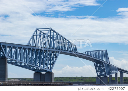 （東京 - 墨西哥灣沿岸）從Wakasu海灘公園4看到的東京大橋 42272907