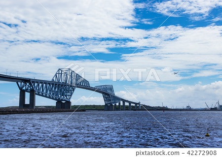 （東京 - 墨西哥灣沿岸風景）從Wakasu海灘公園看到的東京大橋5 42272908