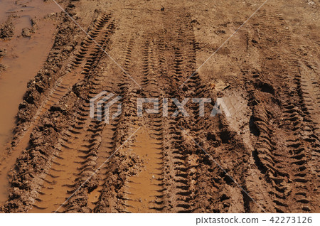 Traces of wheeled vehicles used in agriculture  42273126