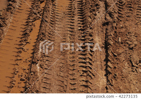 Traces of wheeled vehicles used in agriculture Traces of wheeled vehicles used in agriculture 42273135