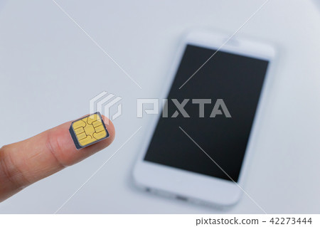 SIM card and smartphone SIM card and smartphone 42273444