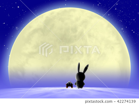 Moon view fantasy rabbit Yozora dumpling copy space Moon view fantasy rabbit Yozora dumpling copy space 42274139