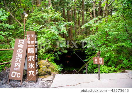 Entrance of Mt. Fuji Narusawa Ice Hole 42275643