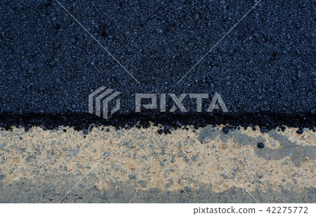 Process of building new asphalt road on the new 42275772