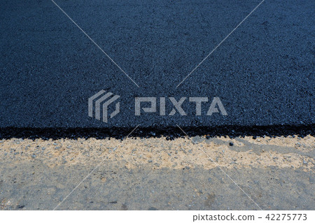 Process of building new asphalt road on the new Process of building new asphalt road on the new 42275773