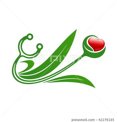 Stethoscope design with eco theme 42276185