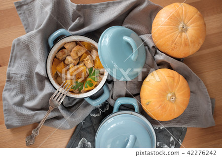 Baked pumpkin in a pot Baked pumpkin in a pot 42276242