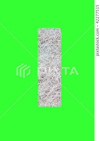 Fonts and Alphabet From  Hay Isolate on Green. I. 42277515