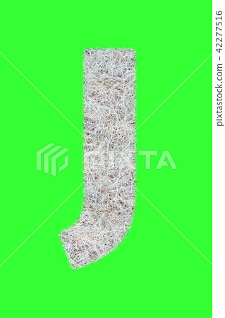 Fonts and Alphabet From Hay Isolate on Green. J. Fonts and Alphabet From Hay Isolate on Green. J. 42277516