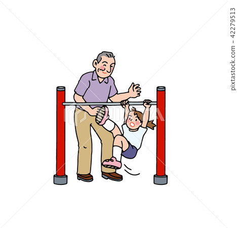 Grandpa and iron bar 42279513
