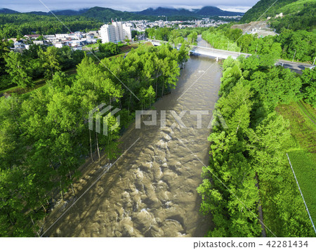 River which increases water (aerial shooting) 42281434