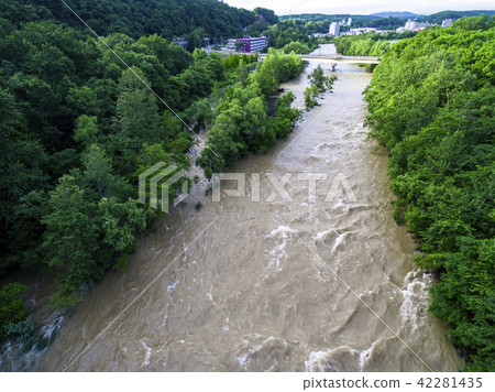 River which increases water (aerial shooting) 42281435