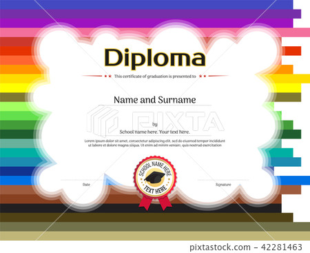 Kids Diploma or certificate template Kids Diploma or certificate template 42281463