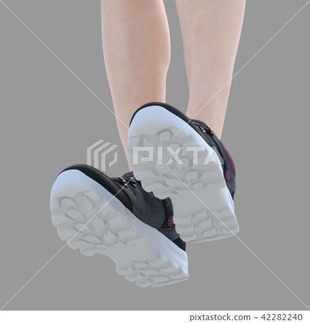 女性的腳運動鞋內透視perming3DCG真實插圖素材 42282240