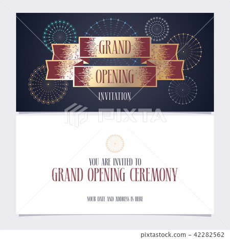 Grand opening vector illustration, invitation card Grand opening vector illustration, invitation card 42282562
