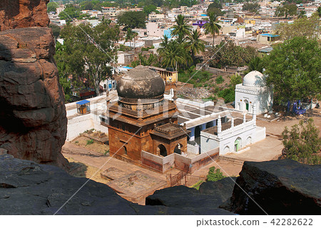 View of a mosque near the caves, Badami View of a mosque near the caves, Badami 42282622
