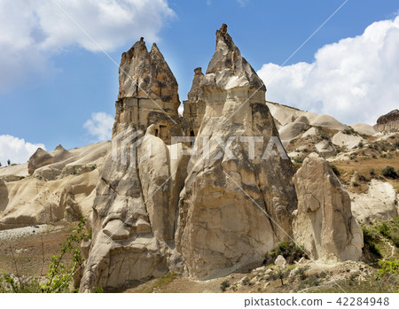 Stone houses in the ancient rocks of Cappadocia 42284948