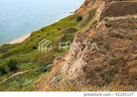 high coast by the sea, beautiful wild landscape  42285127