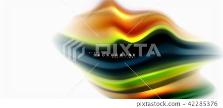 Fluid liquid mixing colors concept on light grey background, curve flow, trendy abstract layout Fluid liquid mixing colors concept on light grey background, curve flow, trendy abstract layout 42285376