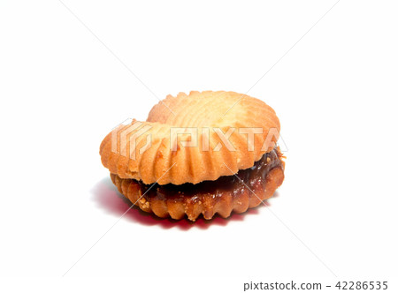 Shortbread biscuits isolated on white background Shortbread biscuits isolated on white background 42286535