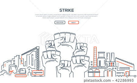 Strike - modern line design style illustration 42286993