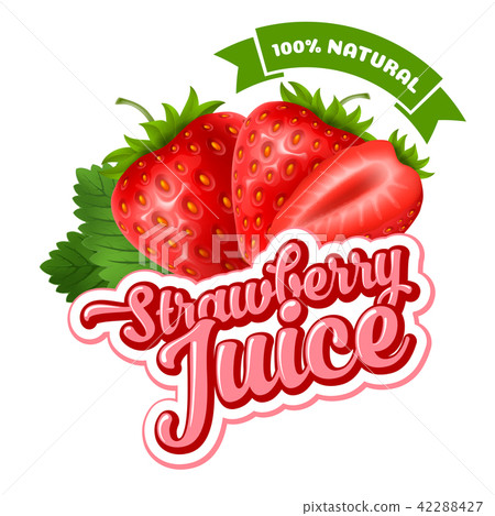 插图素材: strawberry juice