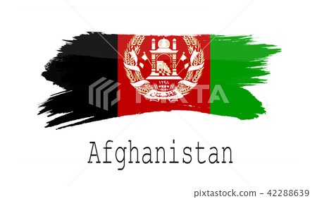 Afghanistan flag on white background Afghanistan flag on white background 42288639