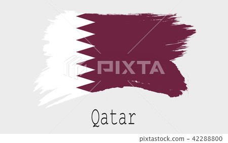 Qatar flag on white background 42288800