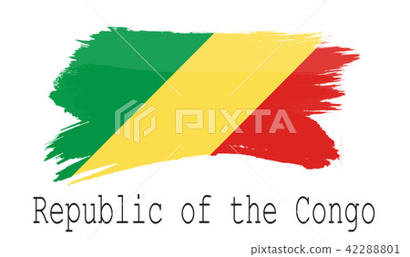 Republic of the Congo flag on white background Republic of the Congo flag on white background 42288801