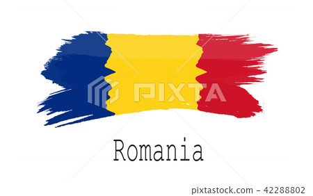 Romania flag on white background Romania flag on white background 42288802