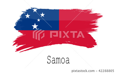 Samoa flag on white background Samoa flag on white background 42288805