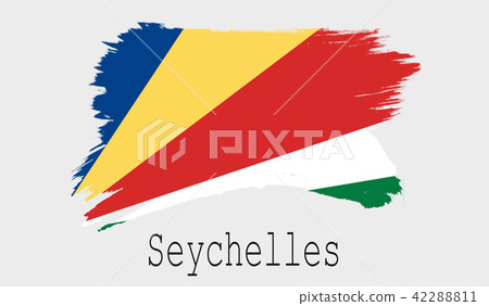 Seychelles flag on white background 42288811