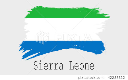 Sierra Leone flag on white background Sierra Leone flag on white background 42288812
