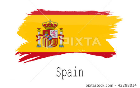 Spain flag on white background Spain flag on white background 42288814